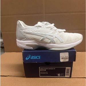 Asics solution speed FF for women size 6 white/silver